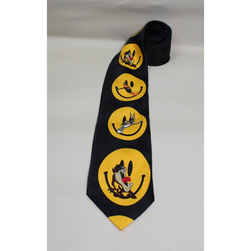 Smiley Face Looney Tunes Mania Black Tie